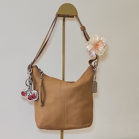Vintage Coach Legacy slim shoulder crossbody/Hobo bag tan leather - Picture 3 of 16
